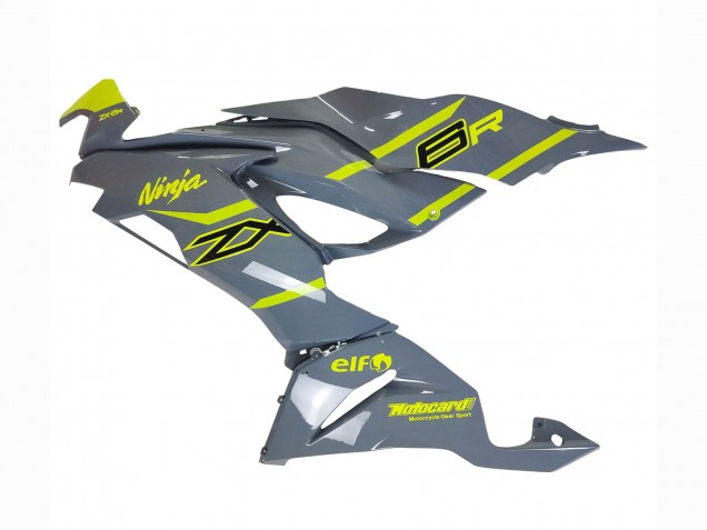 2019-2022 Kawasaki ZX6R Motorcycle Fairings - Nardo Grey Yellow Canada