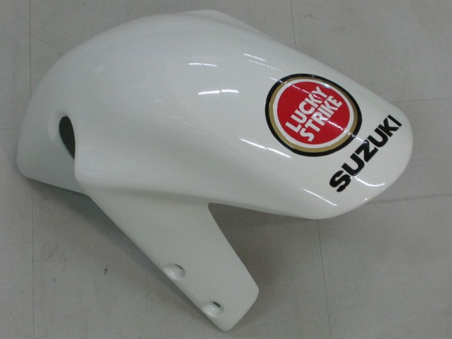 2000-2002 Suzuki GSXR1000 Motorcycle Fairings - White Red Lucky Strike Canada