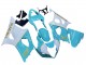 2003-2004 Suzuki GSXR 1000 Motorcycle Fairings - White Light Blue Gold Canada
