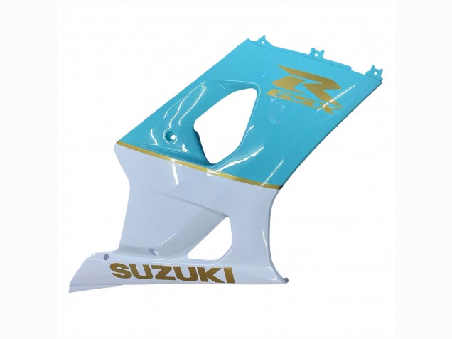 2003-2004 Suzuki GSXR 1000 Motorcycle Fairings - White Light Blue Gold Canada