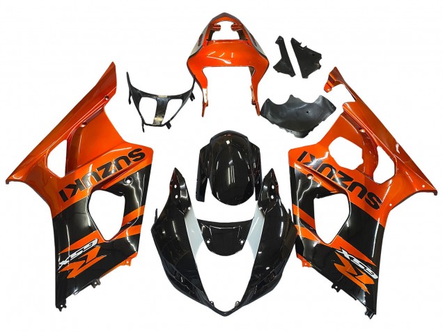 2003-2004 Suzuki GSXR 1000 Motorcycle Fairing - Burnt Orange Glossy Black Canada