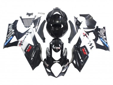 Purchase 2007-2008 Suzuki GSXR 1000 Motorcycle Fairings - Glossy Black White West Canada
