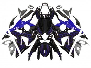 Purchase 2007-2008 Suzuki GSXR 1000 Motorcycle Fairing - Glossy Black Blue Flame Canada