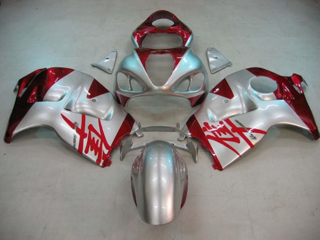 1996-2007 Suzuki GSXR 1300 Hayabusa Motorcycle Fairings - Silver Red Hayabusa Canada