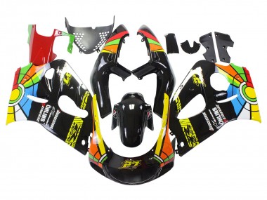 Purchase 1996-2000 Suzuki GSXR 600 / GSXR 750 Motorcycle Fairings - Black Multicolor 27 Canada
