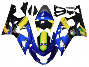 Purchase 2004-2005 Suzuki GSXR 600 / GSXR 750 Motorcycle Fairings - Blue Yellow Black Shark Canada