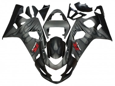 Purchase 2004-2005 Suzuki GSXR 600 / GSXR 750 Motorcycle Fairings - Grey Black Flame Canada