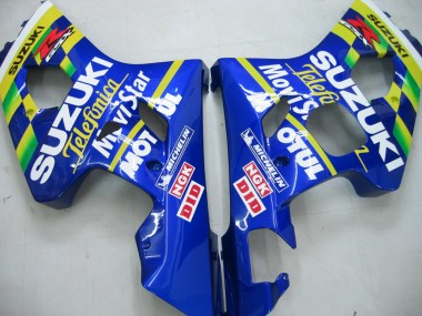 Purchase 2004-2005 Suzuki GSXR 600 / GSXR 750 Motorcycle Fairings - Blue White Yellow Green Telefonica Motul MoviStar Canada
