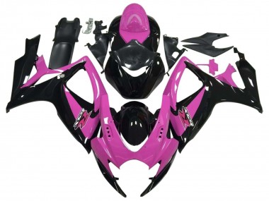 Purchase 2006-2007 Suzuki GSXR 600 / GSXR 750 Motorcycle Fairing - Pink Glossy Black Canada