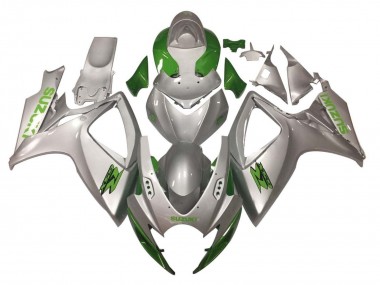 Purchase 2006-2007 Suzuki GSXR 600 / GSXR 750 Motorcycle Fairings - Silver Green Canada
