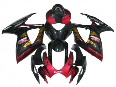 Purchase 2006-2007 Suzuki GSXR 600 / GSXR 750 Motorcycle Fairing - Glossy Black Red Gold Canada