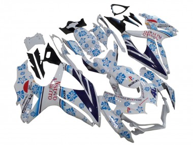 Purchase 2006-2007 Suzuki GSXR 600 / GSXR 750 Motorcycle Fairings - White Blue Black Red Nastro Azzurro Canada