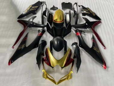 Purchase 2006-2007 Suzuki GSXR 600 / GSXR 750 Motorcycle Fairings - Gold Matte Black Red Canada