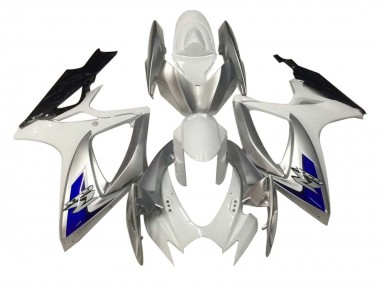 Purchase 2006-2007 Suzuki GSXR 600 / GSXR 750 Motorcycle Fairings - White Silver Blue Black Canada