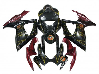 Purchase 2006-2007 Suzuki GSXR 600 / GSXR 750 Motorcycle Fairings - Glossy Black Red Gold Canada