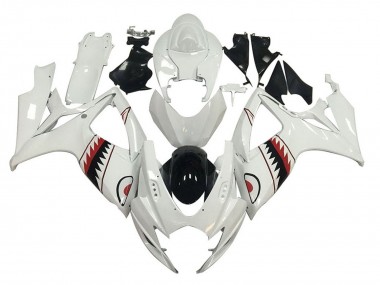 Purchase 2006-2007 Suzuki GSXR 600 / GSXR 750 Motorcycle Fairings - White Red Black Shark Canada