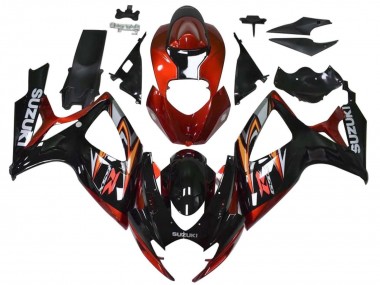 Purchase 2006-2007 Suzuki GSXR 600 / GSXR 750 Motorcycle Fairings - Red Glossy Black Orange Canada