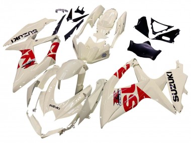 Purchase 2008-2010 Suzuki GSXR 600 / GSXR 750 Motorcycle Fairings - Cream White Red Black Canada