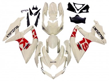 Purchase 2008-2010 Suzuki GSXR 600 / GSXR 750 Motorcycle Fairings - Cream White Red Black Canada