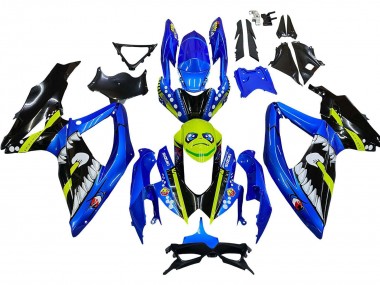 Purchase 2008-2010 Suzuki GSXR 600 / GSXR 750 Motorcycle Fairings - Blue Fluorescent Green Shark Canada