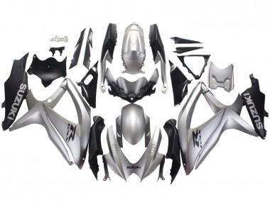 Purchase 2008-2010 Suzuki GSXR 600 / GSXR 750 Motorcycle Fairings - Silver Matte Black Canada
