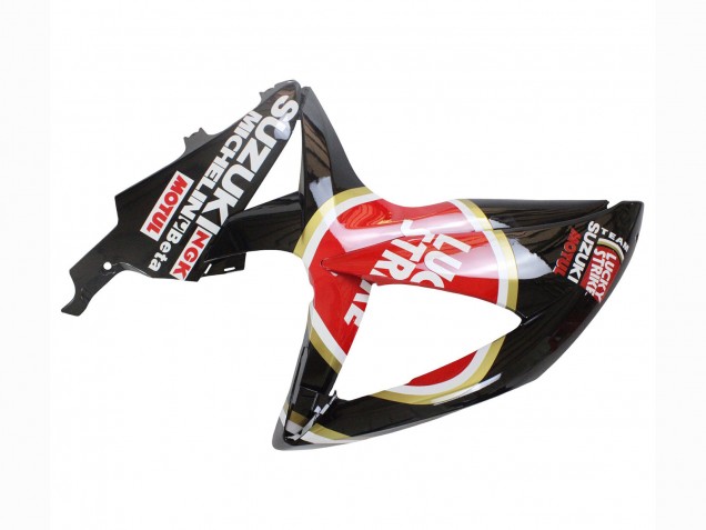 2008-2010 Suzuki GSXR 600 / GSXR 750 Motorcycle Fairings - Glossy Black Red White Motul Lucky Strike Canada