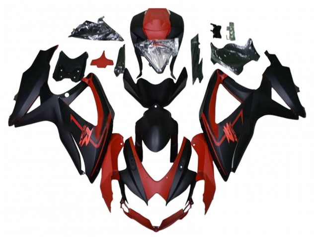 2008-2010 Suzuki GSXR 600 / GSXR 750 Motorcycle Fairings - Maroon Red Matte Black Canada