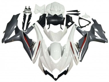 Purchase 2008-2010 Suzuki GSXR 600 / GSXR 750 Motorcycle Fairings - White Grey Red Canada