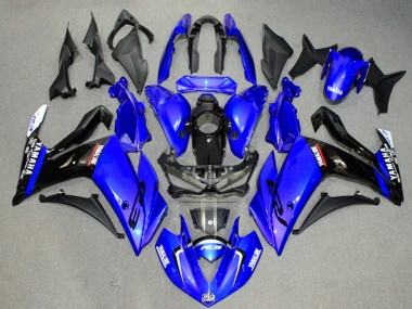 Purchase 2015-2018 Yamaha YZF R3/R25 Motorcycle Fairings - Blue Glossy Black Canada