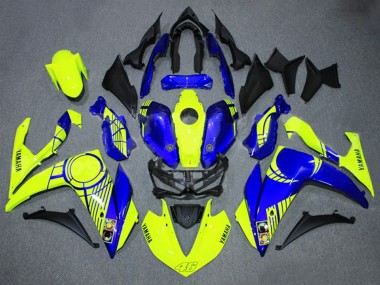Purchase 2015-2018 Yamaha YZF R3/R25 Motorcycle Fairings - Neon Yellow Blue Black 46 Canada