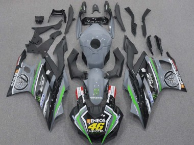 Purchase 2015-2018 Yamaha YZF R3/R25 Motorcycle Fairings - Nardo Grey Green Black ENEOS Monster 46 Canada