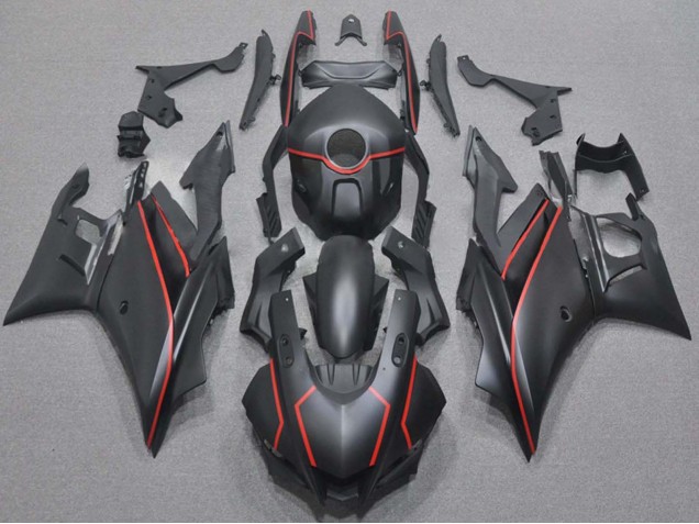 2019-2021 Yamaha YZF R3/R25 Motorcycle Fairings - Matte Black Red Canada
