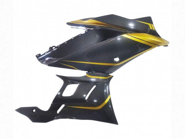 2019-2021 Yamaha YZF R3/R25 Motorcycle Fairings - Gold Black Carbon Fiber Canada
