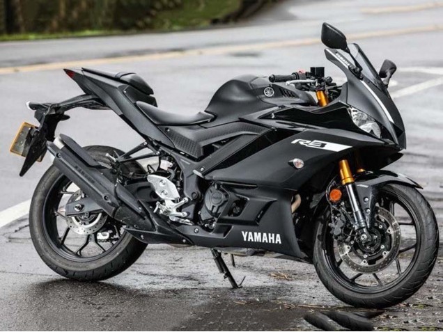 2019-2021 Yamaha YZF R3/R25 Motorcycle Fairings - Matte Black Silver Canada