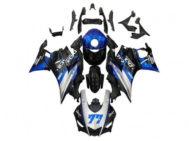 2019-2021 Yamaha YZF R3/R25 Motorcycle Fairings - Silver Blue Black 77 Canada