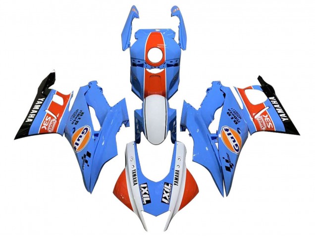 2019-2021 Yamaha YZF R3/R25 Motorcycle Fairings - Blue White Orange Black Gulf Canada