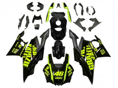 Purchase 2019-2021 Yamaha YZF R3/R25 Motorcycle Fairings - Black Neon Yellow 46 Canada