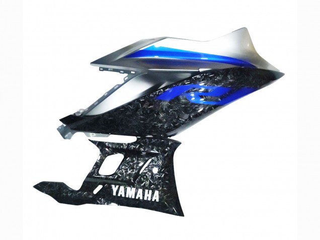 2022-2024 Yamaha YZF R3/R25 Motorcycle Fairings - Marble Black Silver Blue Forged Carbon Fiber Style Canada