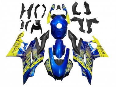 Purchase 2022-2024 Yamaha YZF R3/R25 Motorcycle Fairings - Yellow Blue Matte Black 93 Canada