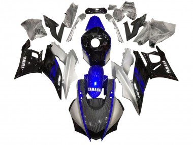 Purchase 2022-2024 Yamaha YZF R3/R25 Motorcycle Fairing - Silver Blue Black Carbon Fiber Style Canada