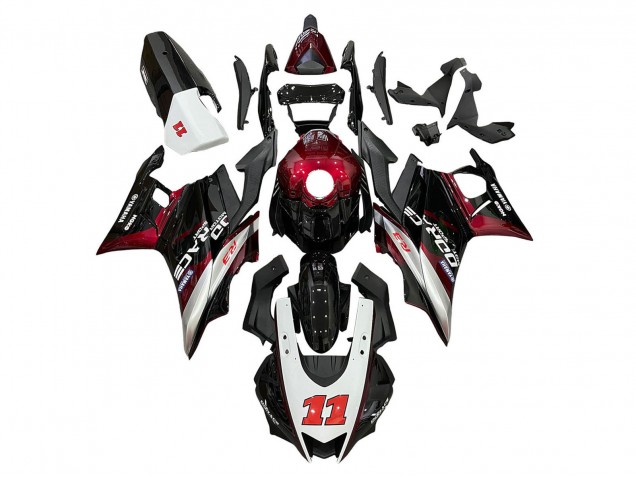 2022-2024 Yamaha YZF R3/R25 Motorcycle Fairings - Red Silver Black 11 Canada