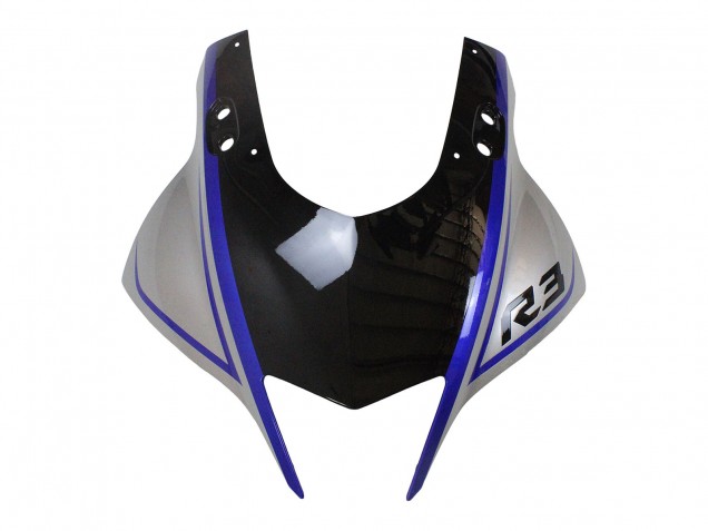 2022-2024 Yamaha YZF R3/R25 Motorcycle Fairings - Silver Blue Glossy Black Canada