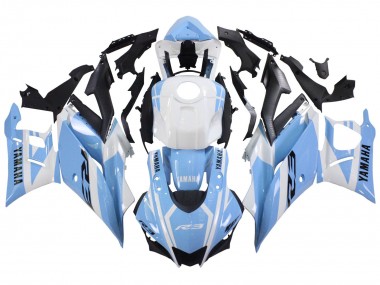 Purchase 2022-2024 Yamaha YZF R3/R25 Motorcycle Fairings - White Light Blue Canada