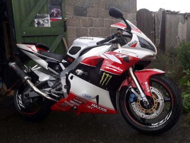 1998-1999 Yamaha YZF 1000 R1 Motorcycle Fairings - Red White Black Yellow Monster Milwaukee MAXXIS 11 Canada