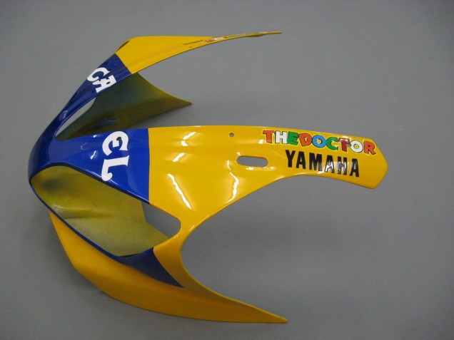 2000-2001 Yamaha YZF 1000 R1 Motorcycle Fairings - White Yellow Blue Motul Camel Canada