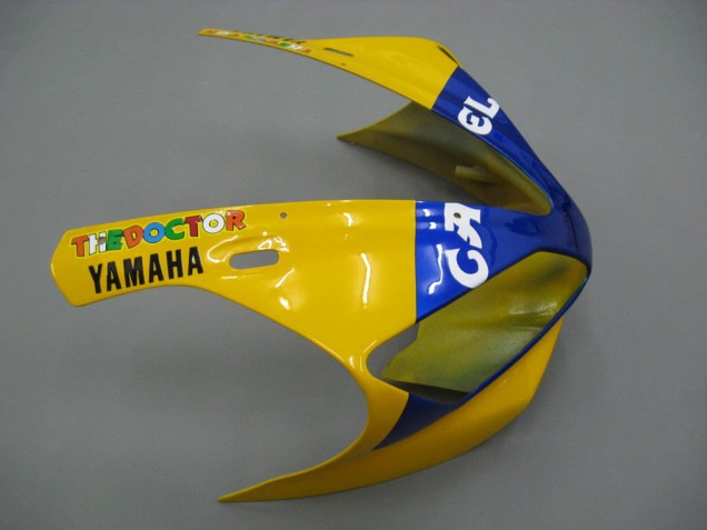 2000-2001 Yamaha YZF 1000 R1 Motorcycle Fairings - White Yellow Blue Motul Camel Canada