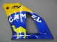 2000-2001 Yamaha YZF 1000 R1 Motorcycle Fairings - White Yellow Blue Motul Camel Canada
