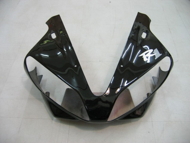 2000-2001 Yamaha YZF 1000 R1 Motorcycle Fairings - Glossy Black White Decal Canada