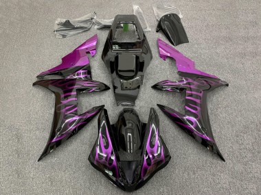 Purchase 2002-2003 Yamaha YZF 1000 R1 Motorcycle Fairings - Glossy Black Purple Flame Canada