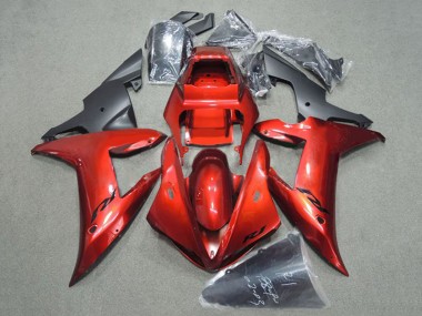 Purchase 2002-2003 Yamaha YZF 1000 R1 Motorcycle Fairing - Red Matte Black Canada